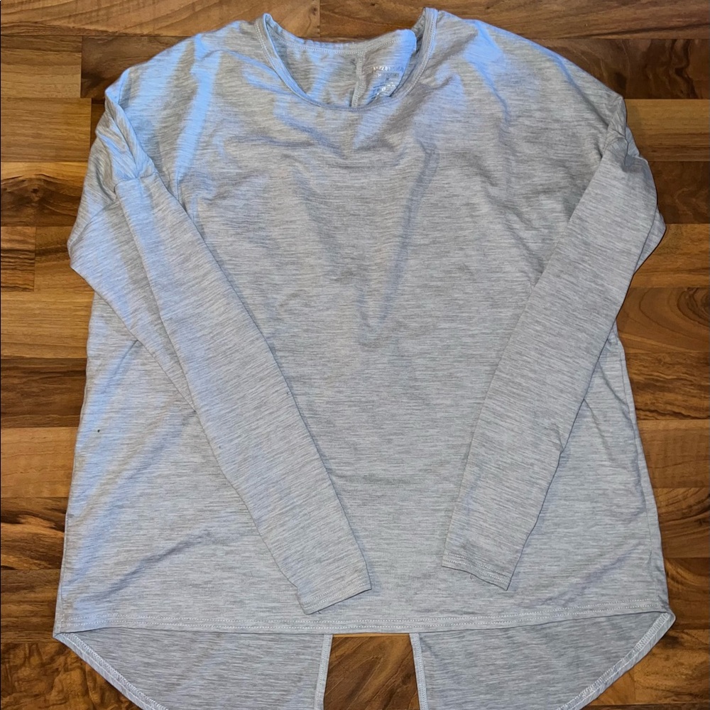 Heathered grey workout long sleeve